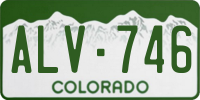 CO license plate ALV746