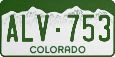 CO license plate ALV753