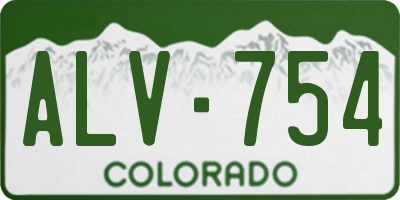 CO license plate ALV754