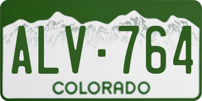 CO license plate ALV764