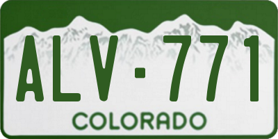 CO license plate ALV771