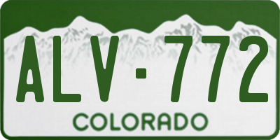 CO license plate ALV772
