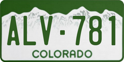 CO license plate ALV781
