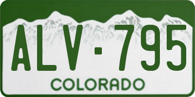 CO license plate ALV795