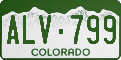 CO license plate ALV799