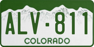 CO license plate ALV811