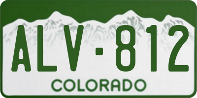 CO license plate ALV812