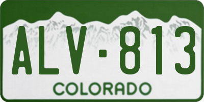 CO license plate ALV813