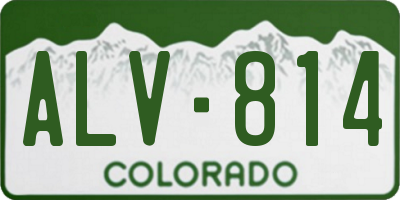 CO license plate ALV814