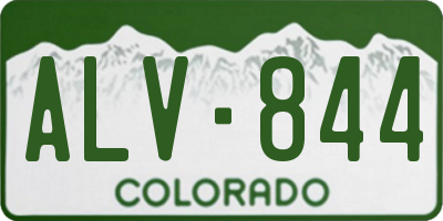 CO license plate ALV844