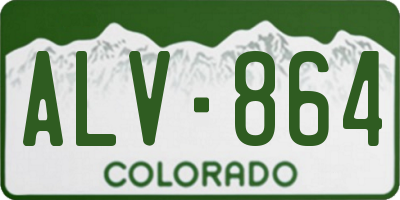 CO license plate ALV864