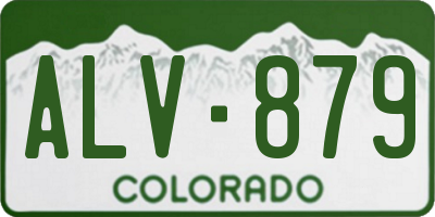 CO license plate ALV879