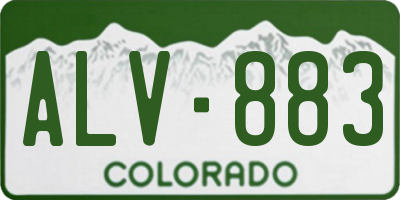 CO license plate ALV883