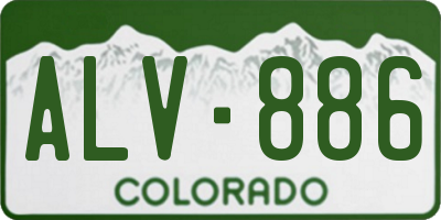 CO license plate ALV886