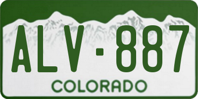 CO license plate ALV887