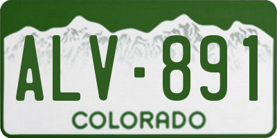 CO license plate ALV891