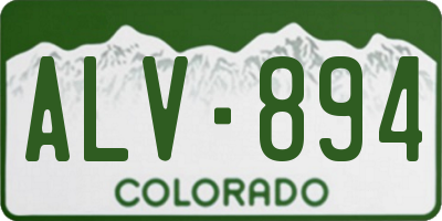 CO license plate ALV894