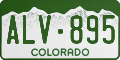 CO license plate ALV895