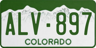 CO license plate ALV897