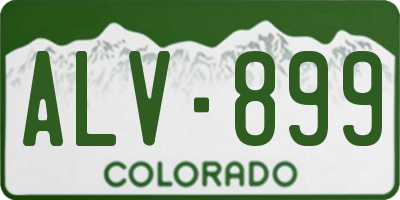 CO license plate ALV899