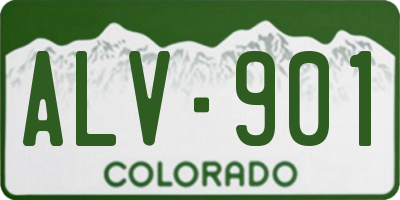 CO license plate ALV901