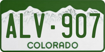 CO license plate ALV907