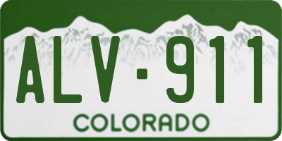CO license plate ALV911