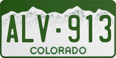 CO license plate ALV913
