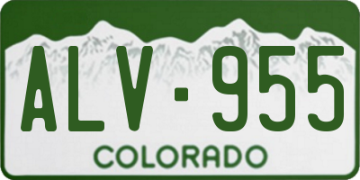 CO license plate ALV955