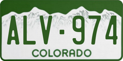 CO license plate ALV974