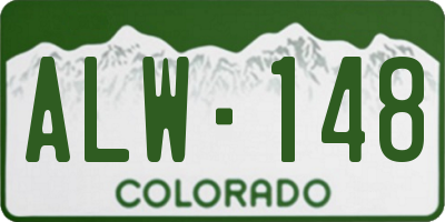 CO license plate ALW148