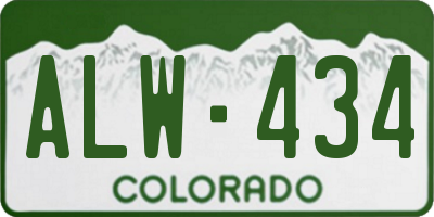 CO license plate ALW434