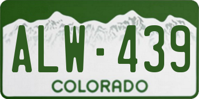 CO license plate ALW439