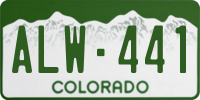 CO license plate ALW441