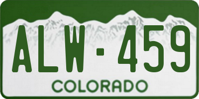 CO license plate ALW459