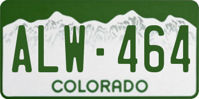 CO license plate ALW464
