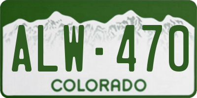 CO license plate ALW470