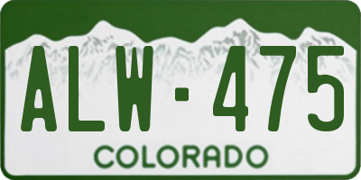 CO license plate ALW475