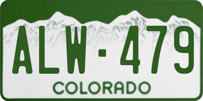 CO license plate ALW479