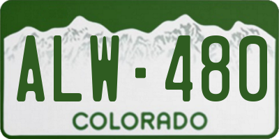 CO license plate ALW480