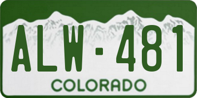 CO license plate ALW481