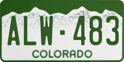 CO license plate ALW483