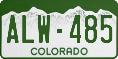 CO license plate ALW485