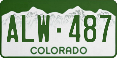 CO license plate ALW487