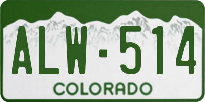 CO license plate ALW514