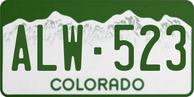 CO license plate ALW523