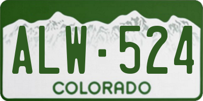 CO license plate ALW524