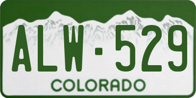 CO license plate ALW529