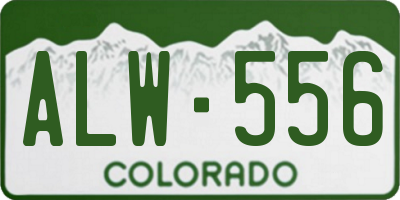 CO license plate ALW556