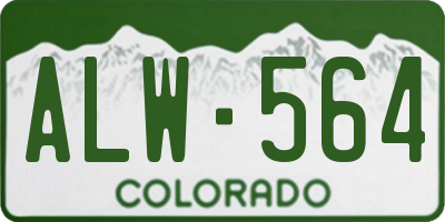 CO license plate ALW564